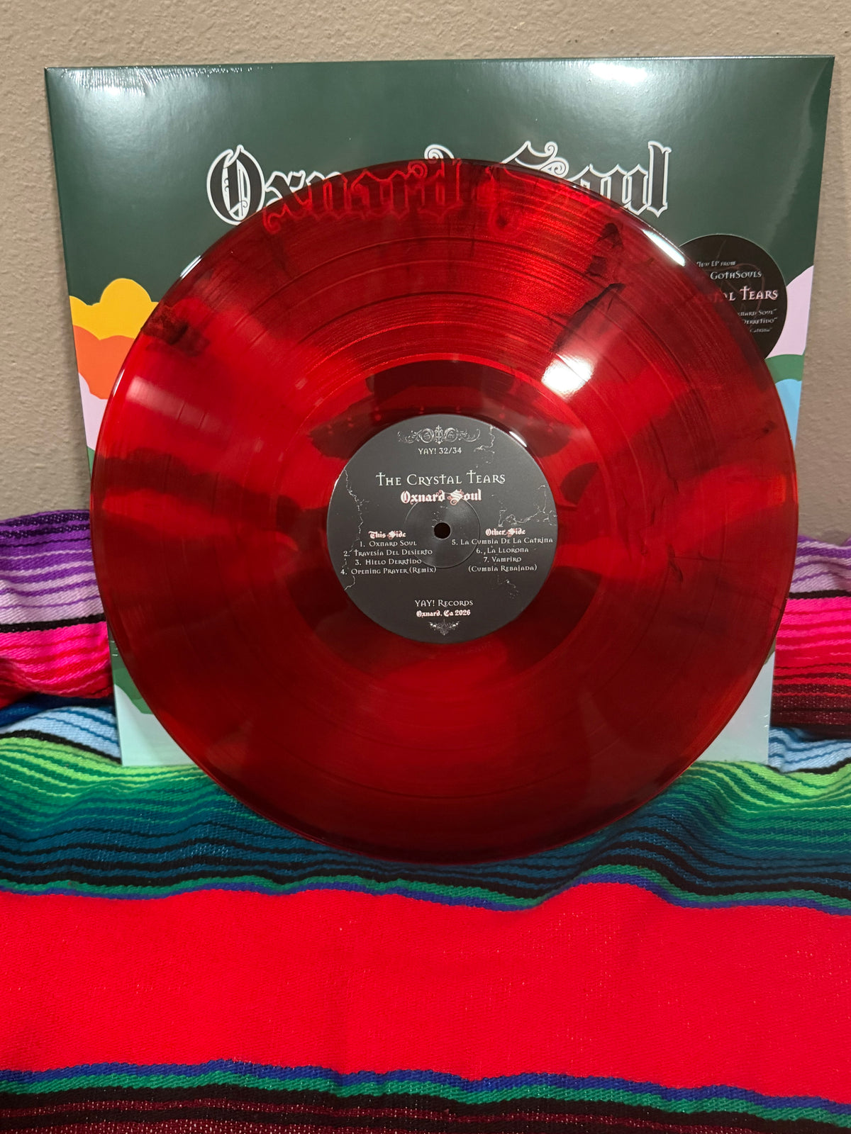 The Crystal Tears "Oxnard Soul" 12" EP YAY! Records SOUL CUMBIA GOTH CHICANO